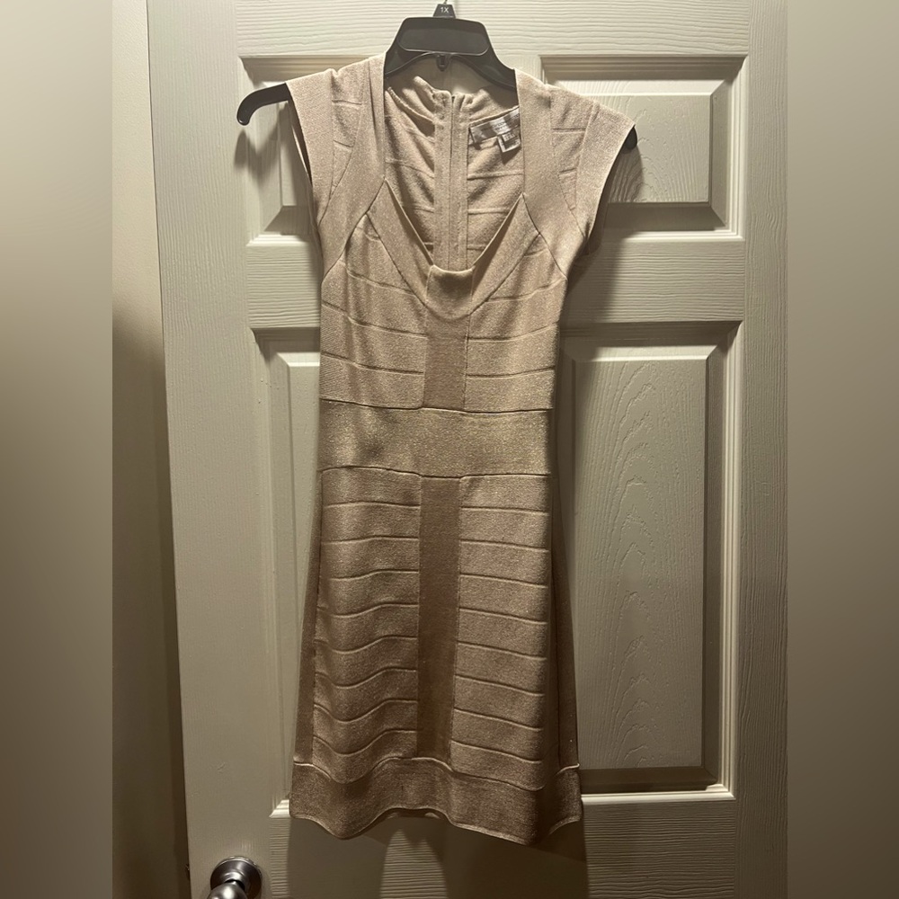 French Connection Miami Spotlight Bandage Bodycon Dress EUC size 8 - Picture 2 of 3